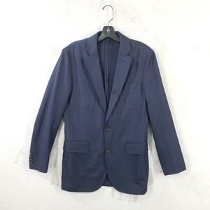 J.Crew Ludlow Blazer Men 36R Blue Wool Cotton Suit Jacket American Woolen Co USA